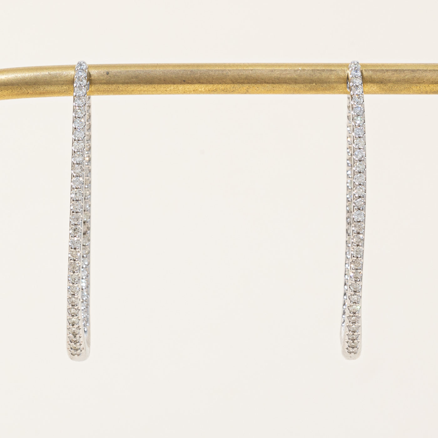 '100 Ways' Diamond Oval Hoop Earrings | 1.00ctw |