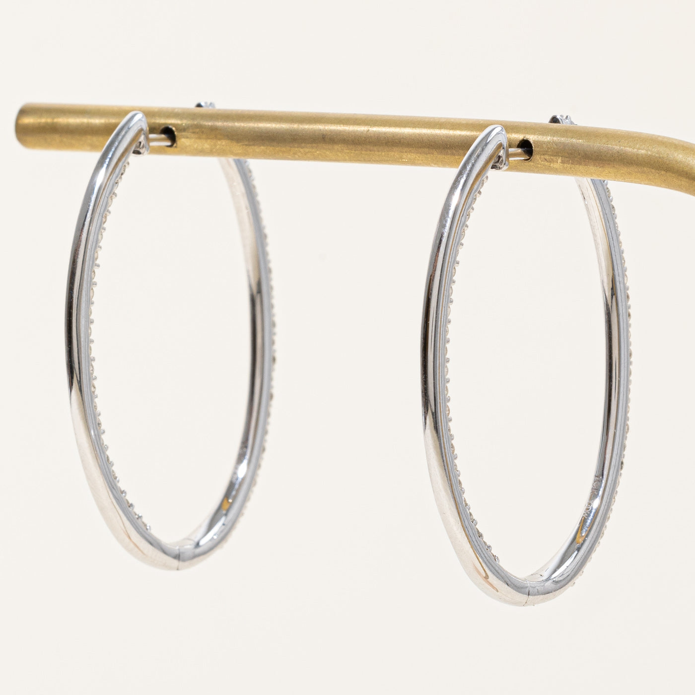 '100 Ways' Diamond Oval Hoop Earrings | 1.00ctw |
