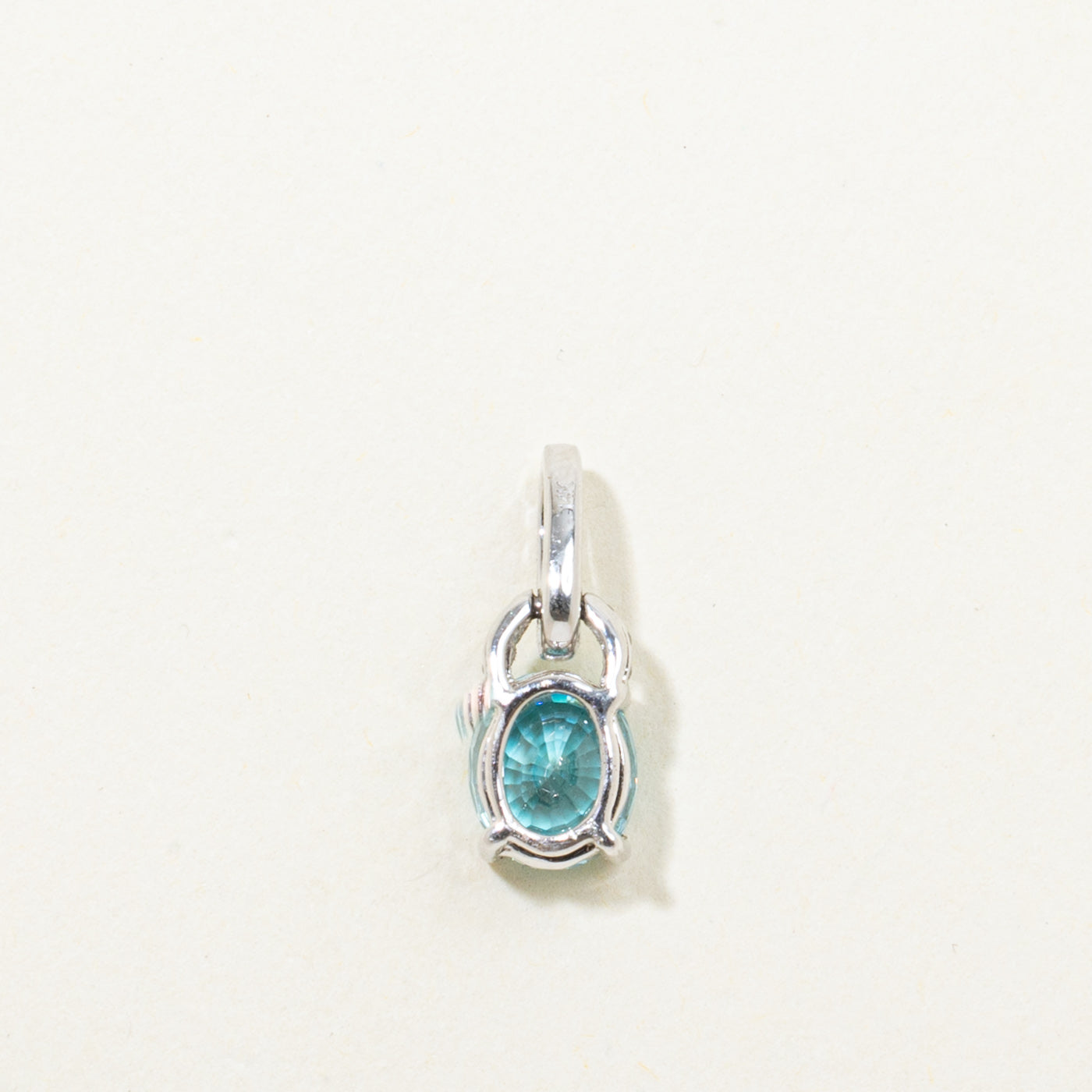 14k Blue Zircon & Diamond Accented Pendant | 1.79ct, 0.08ctw