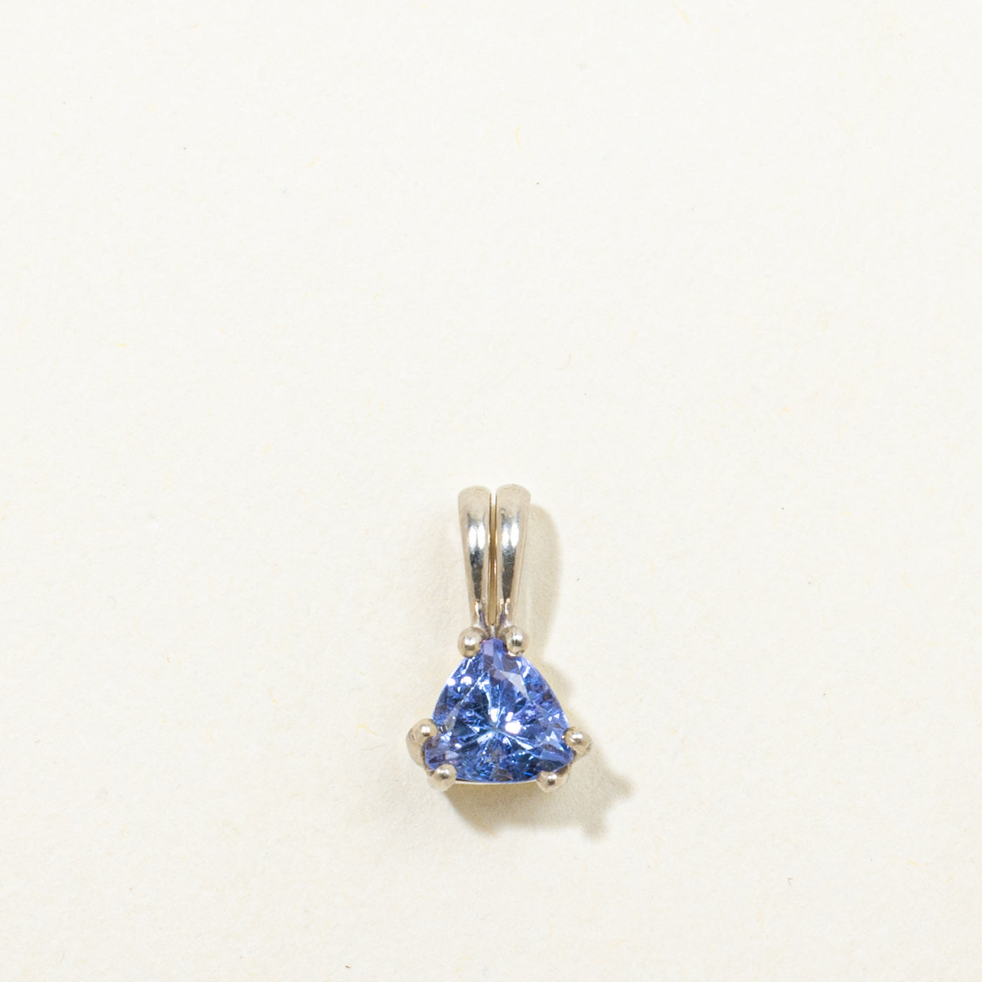 14k Trillion Cut Solitaire Tanzanite Pendant | 0.68ct