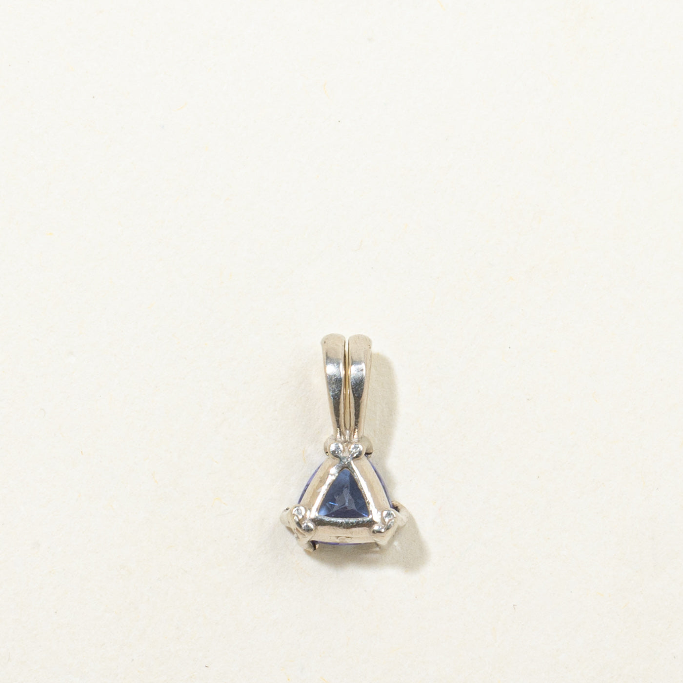 14k Trillion Cut Solitaire Tanzanite Pendant | 0.68ct