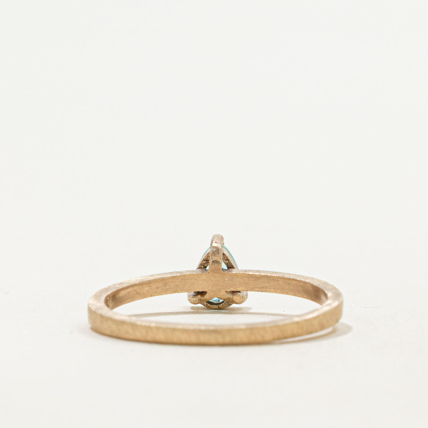 '100 Ways' 9k Yellow Gold Aquamarine & Rose Cut Diamond Accented Ring | 0.30ct, 0.10ctw | SZ 6