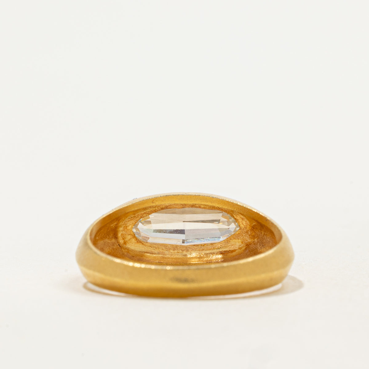 '100 Ways' 9k Yellow Gold Step-Cut Moval Diamond Signet | 1.02ct | SZ 6.75