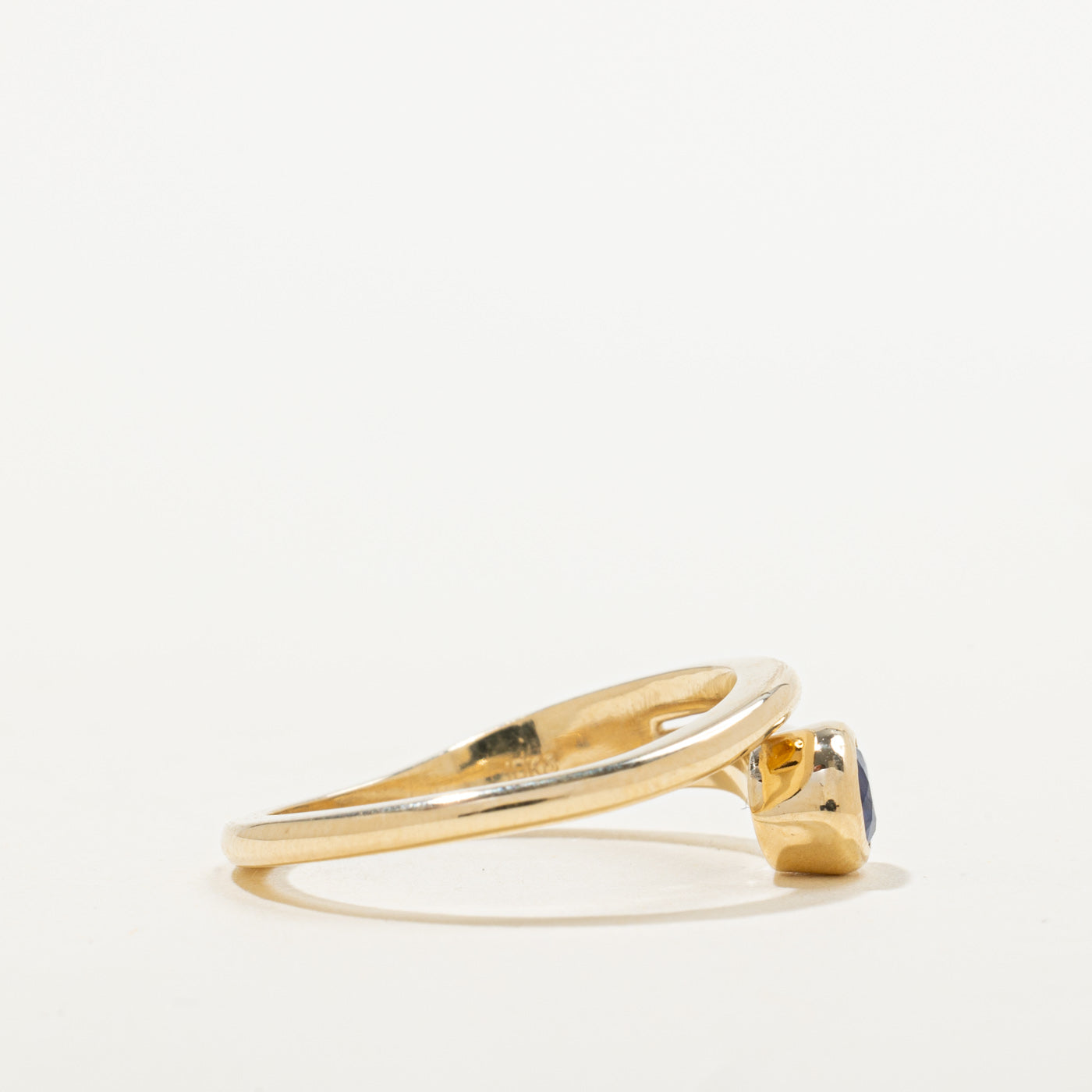 '100 Ways' 10k Yellow Gold Crossover Sapphire Ring | 0.40ct | SZ 6.75