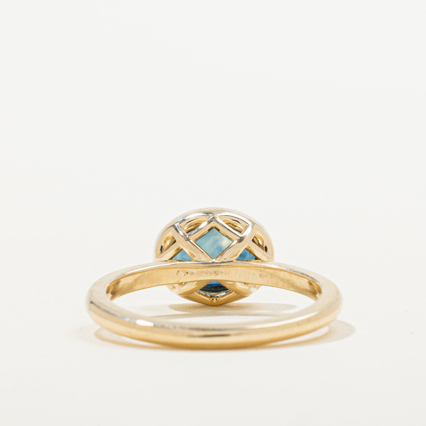 '100 Ways' 10k Yellow Gold East West Bezel Set Sapphire Ring | 2.00ct | SZ 7