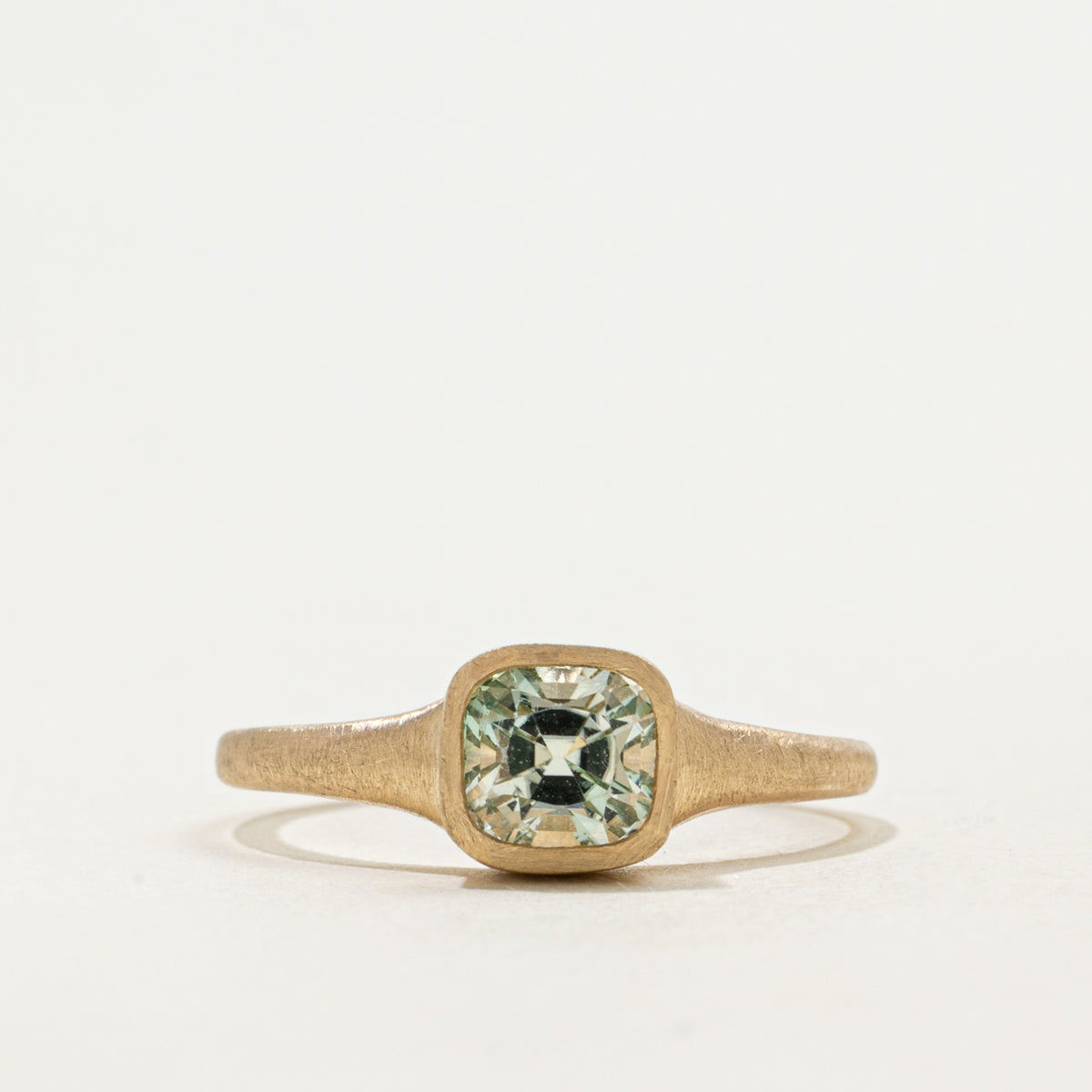 '100 Ways' 9k Yellow Gold Tourmaline Textured Signet | 0.81ct | SZ 6