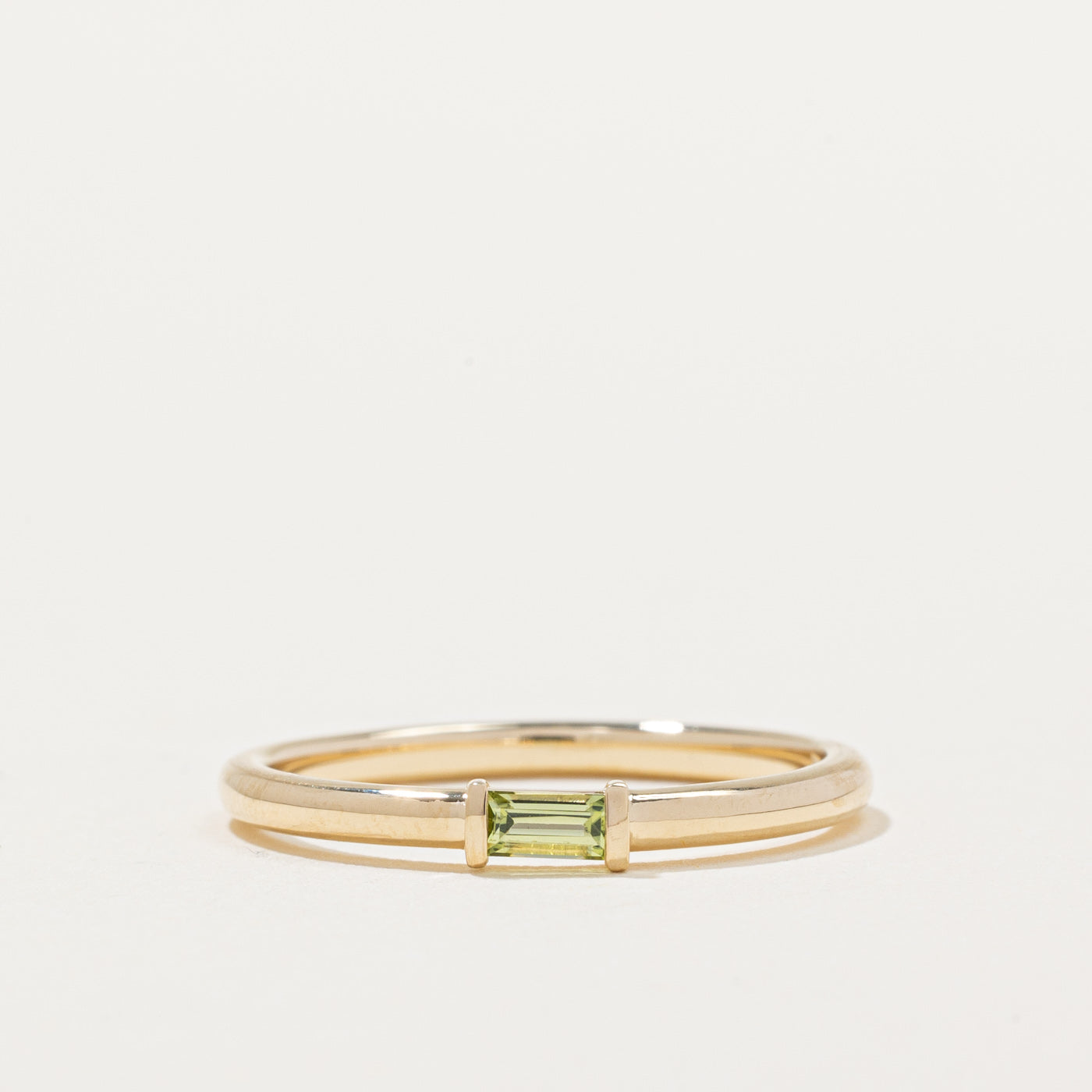 Bague en péridot 14 carats de 100 Ways | 0,12 ct | Taille 6,75 |