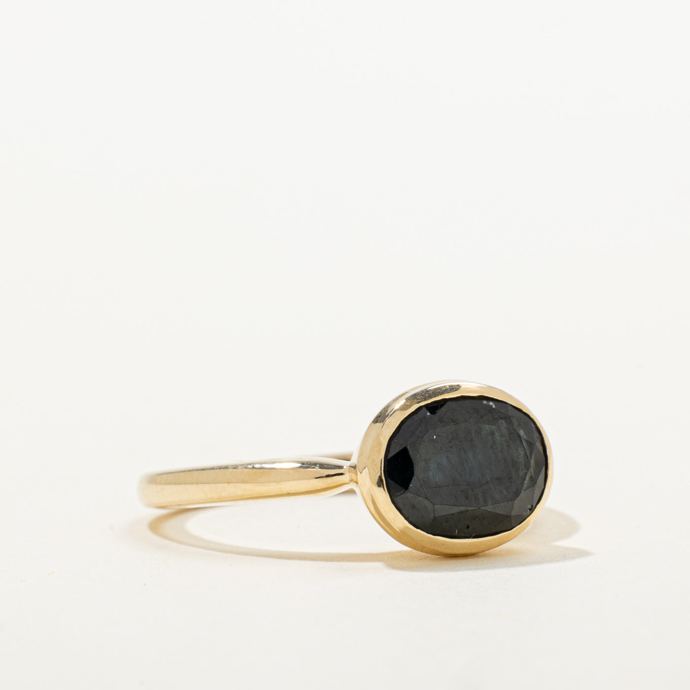 '100 Ways' 14k Yellow Gold East West Bezel Set Sapphire Ring | 2.25ct | SZ 6.75