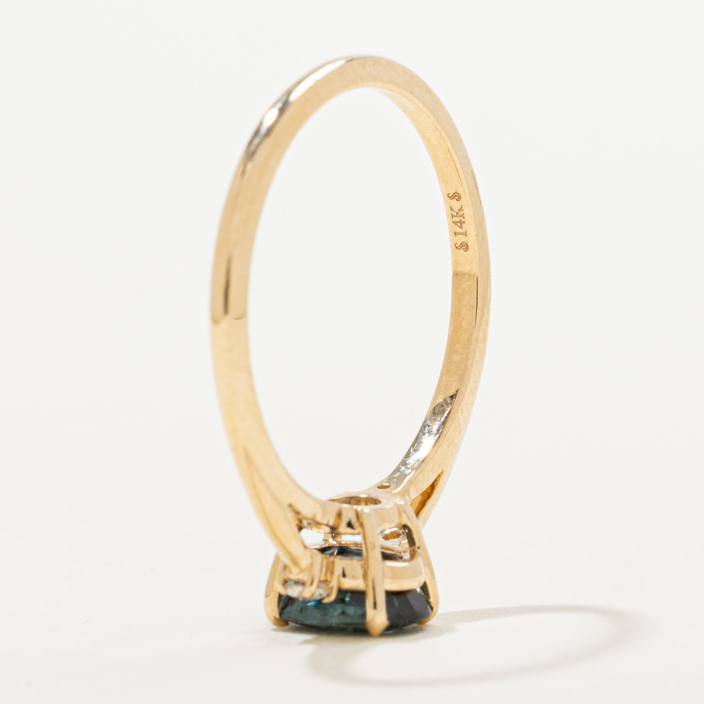 '100 Ways' 14k Yellow Gold Sapphire & Diamond Accented Ring | 1.08ct, 0.20ctw | SZ 7