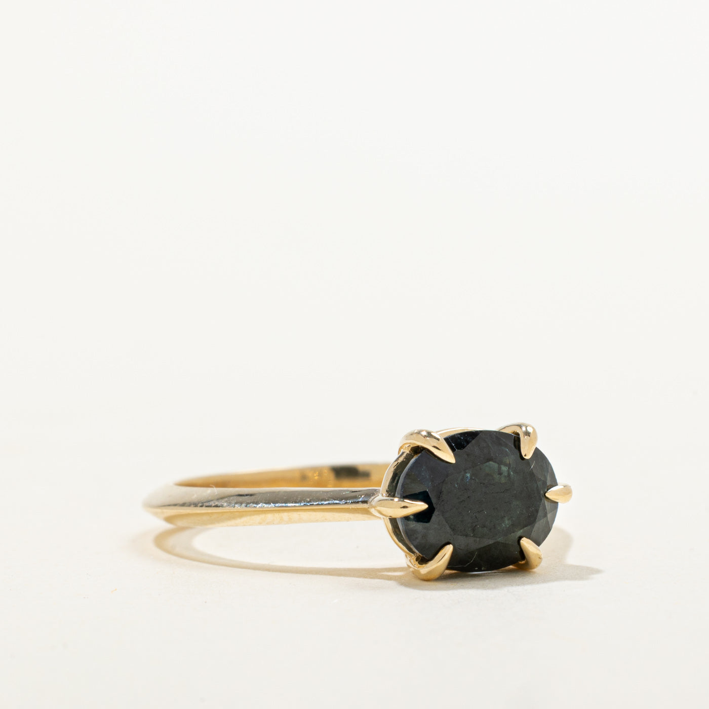 '100 Ways' 10k Yellow Gold East West Claw Prong Sapphire Ring | 2.15ct | SZ 7