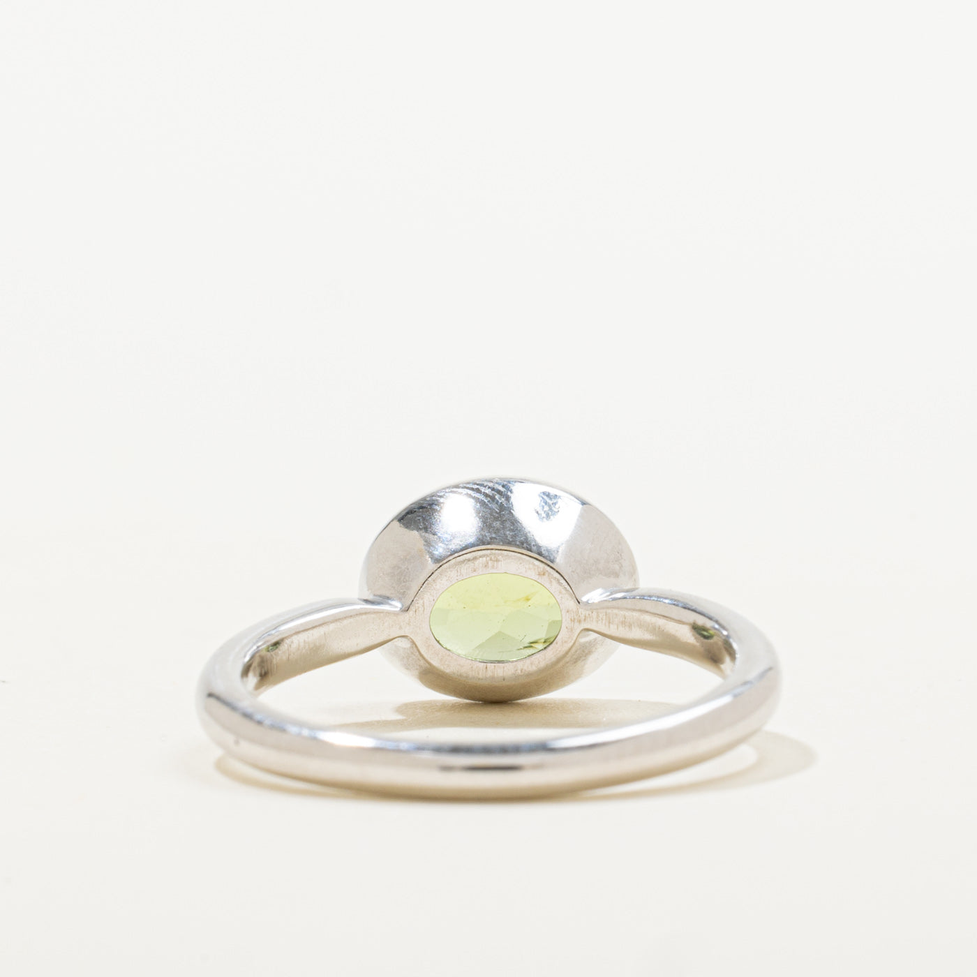 100 Ways' 10k White Gold East West Bezel Set Peridot Ring | 1.82ct | SZ 6.75