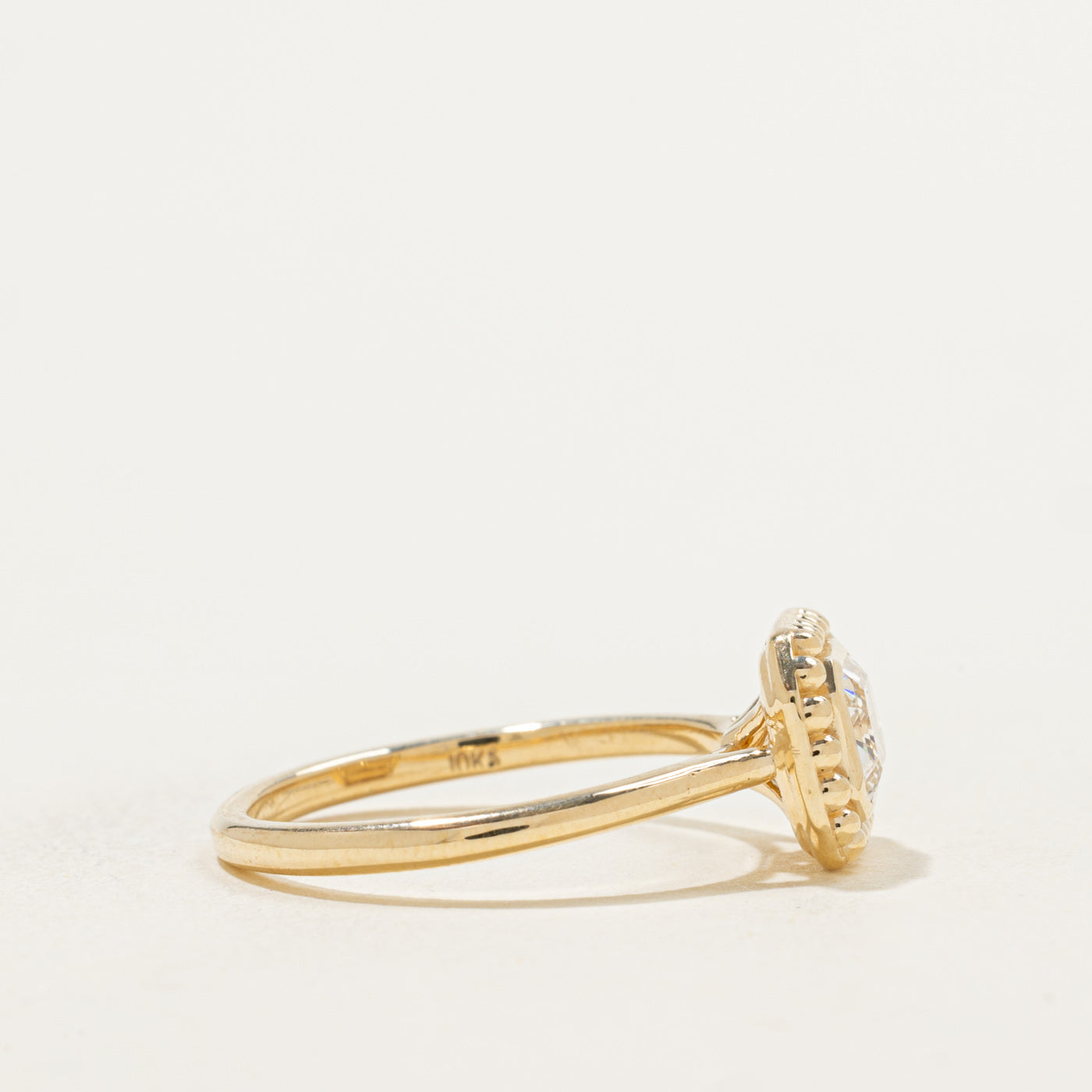 '100 Ways' 10k Yellow Gold Emerald Cut GIA Diamond Ring | GIA 1.26ct SI1 G | SZ 6.75