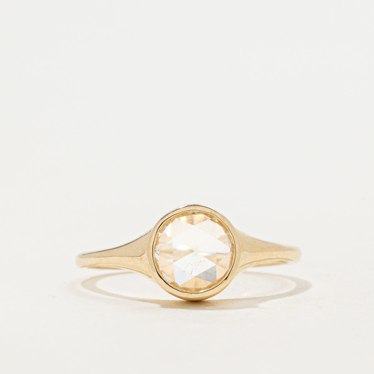 '100 Ways' 9k Yellow Gold Rose Cut Diamond Signet Ring | 0.65ct I1 H | SZ 7