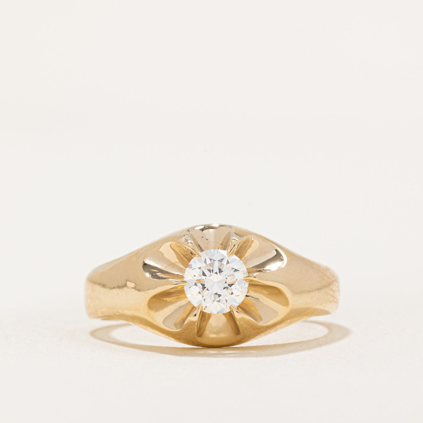 '100 Ways' GIA Certified Diamond Belcher Set Ring | 0.57ct | SZ 9.5 |
