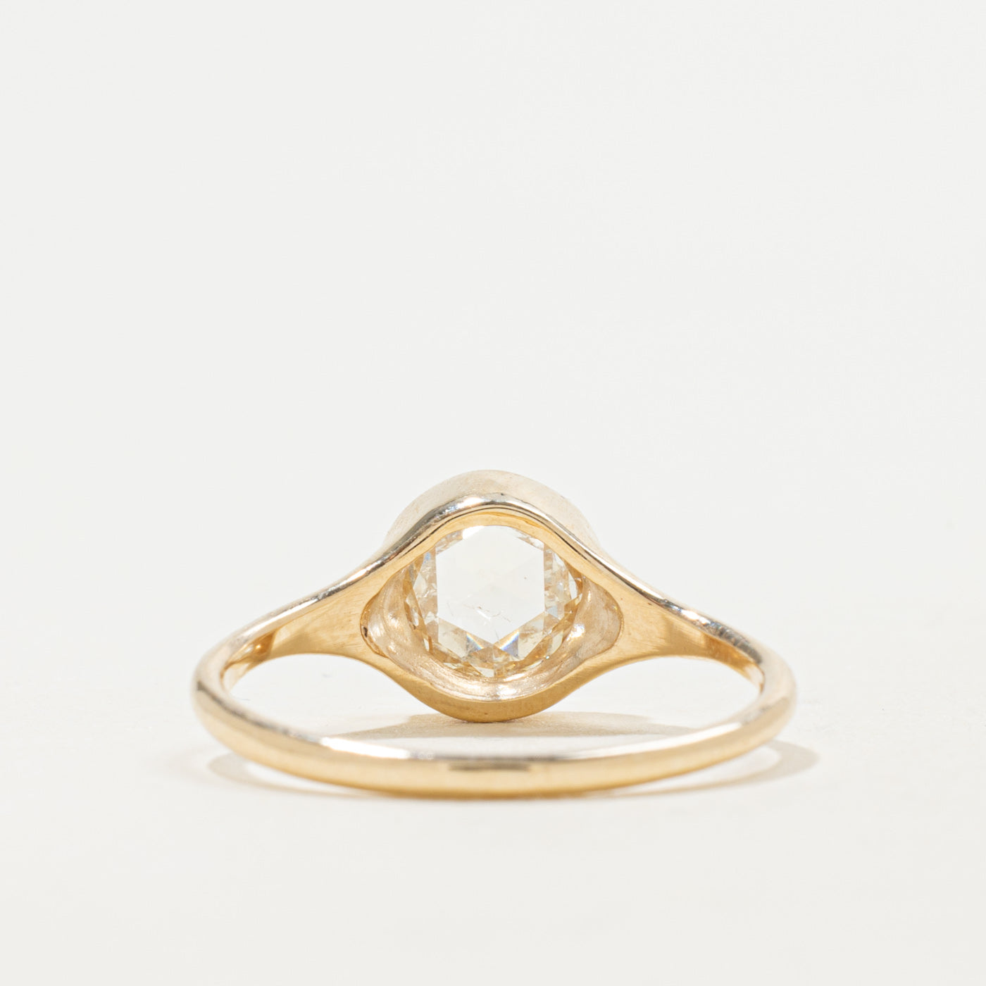 '100 Ways' 9k Yellow Gold Rose Cut Diamond Signet Ring | 0.65ct I1 H | SZ 7