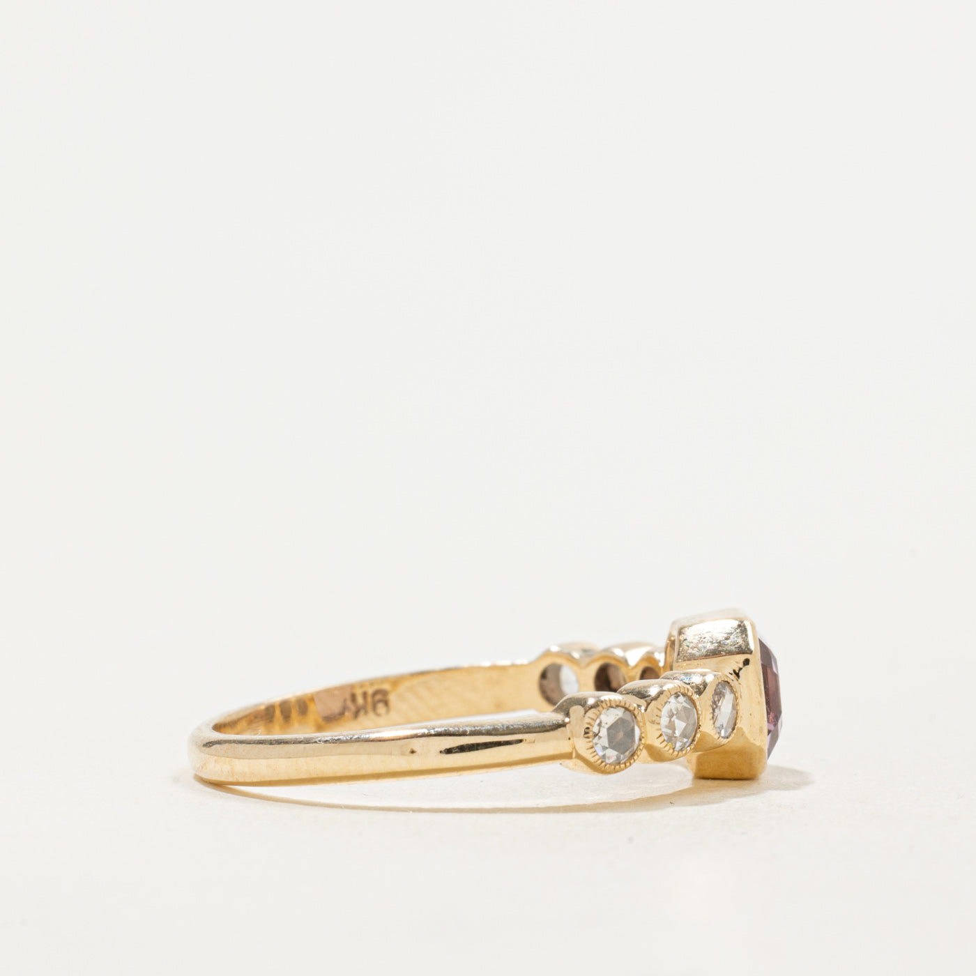 '100 Ways' 9k Yellow Gold Spinel & Rose Cut Diamond Ring | 0.98ct, 0.15ctw | SZ 7
