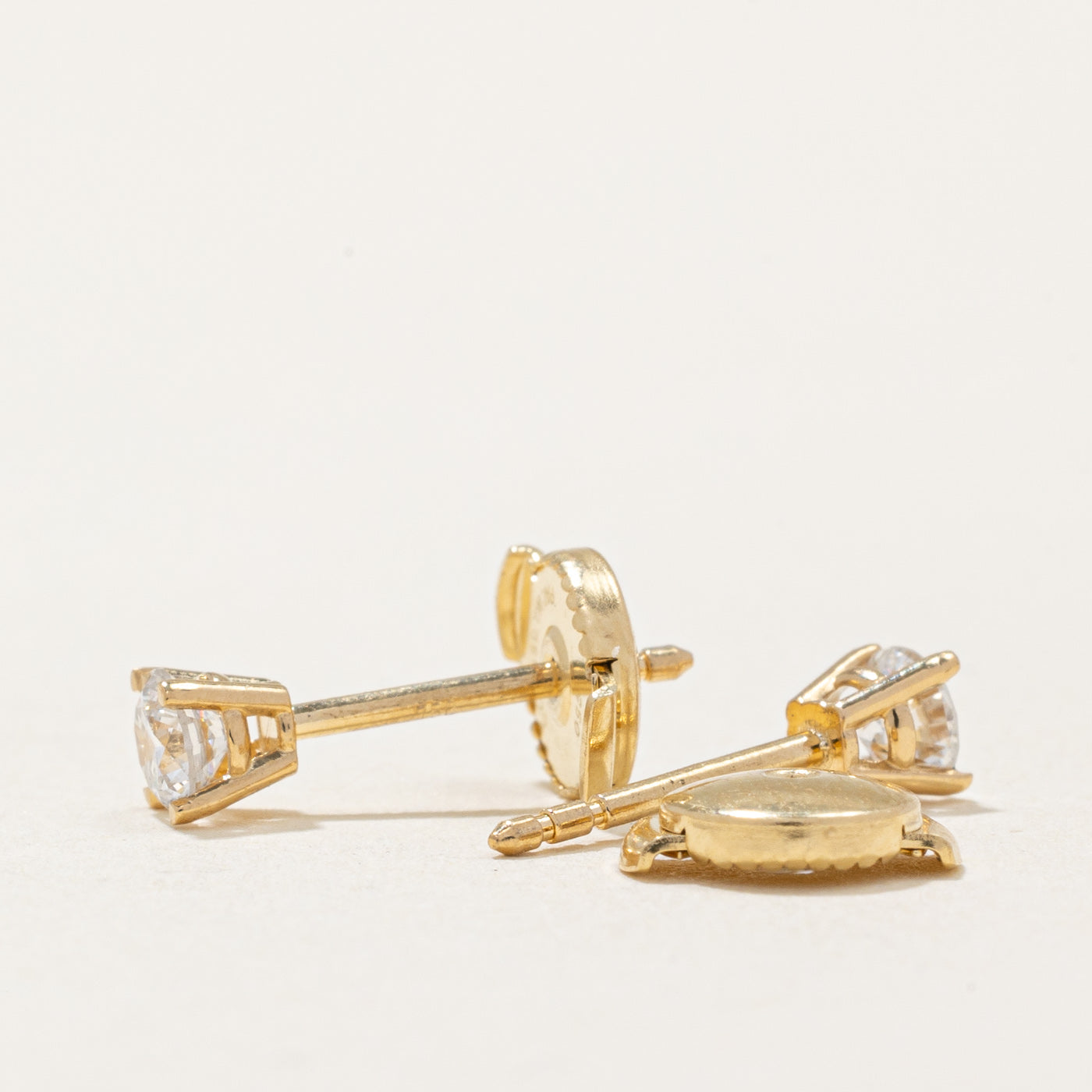 100 Ways' Diamond Stud Earrings With Eagle Claws and Guardian Backs| 0.28ctw |
