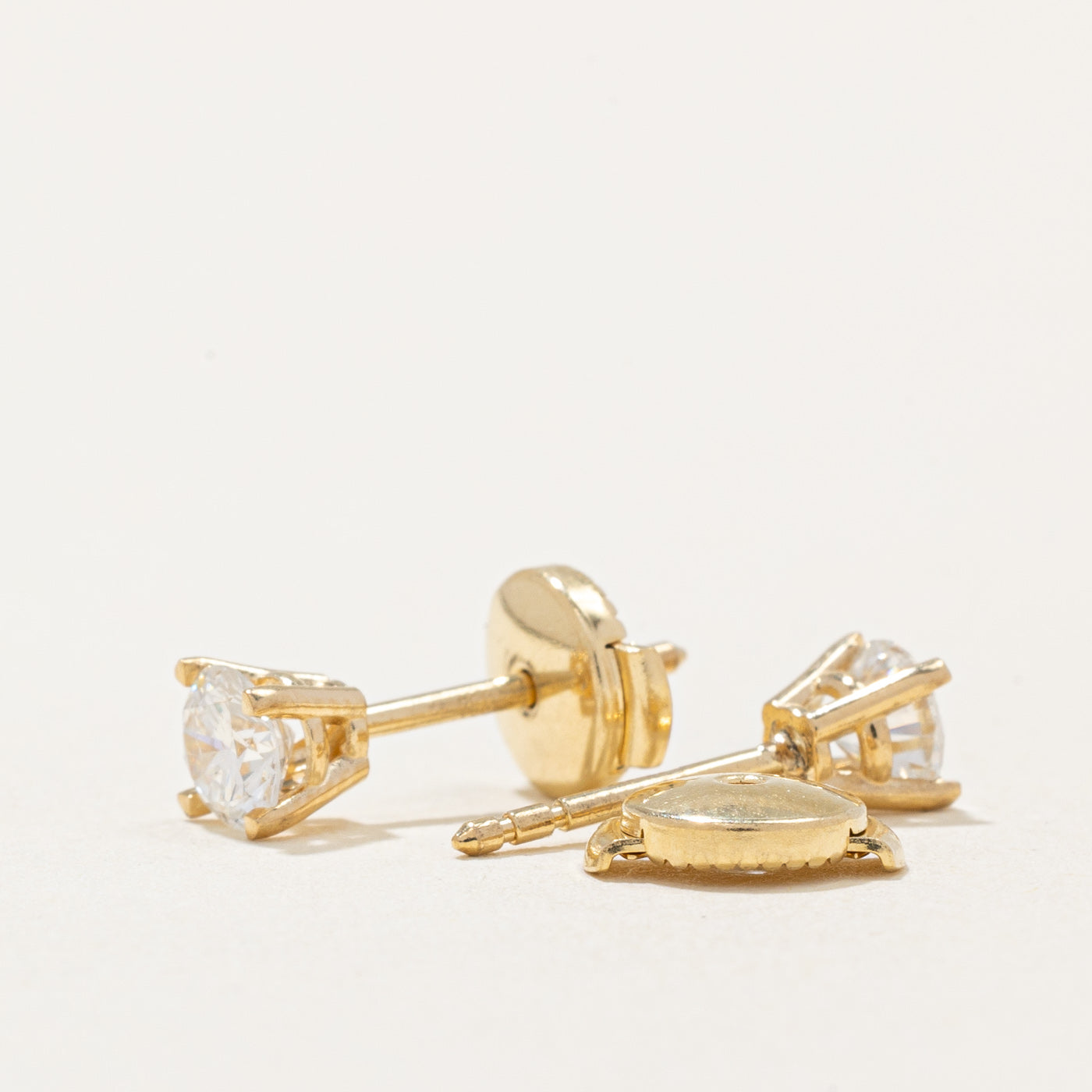 100 Ways' Diamond Stud Earrings With Eagle Claws and Guardian Backs | 0.49ctw |