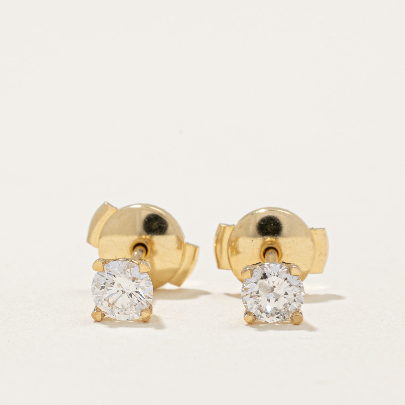 100 Ways' 18k Diamond Stud Earrings With Guardian Backs and Eagle Claws | 0.51ctw |