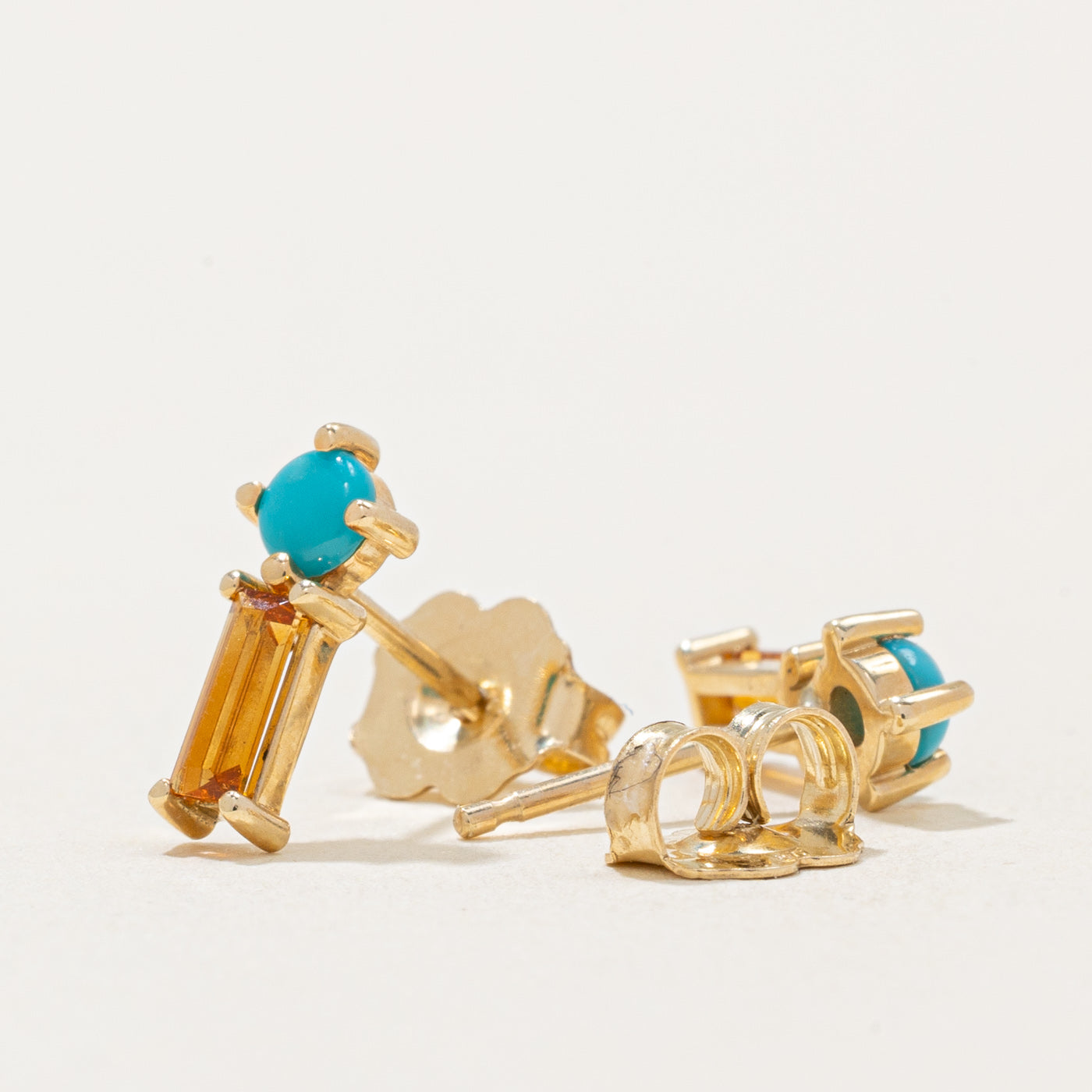 Boucles d'oreilles Citrine et Turquoise 100 Ways | 0,30 ctw, 0,10 ctw |