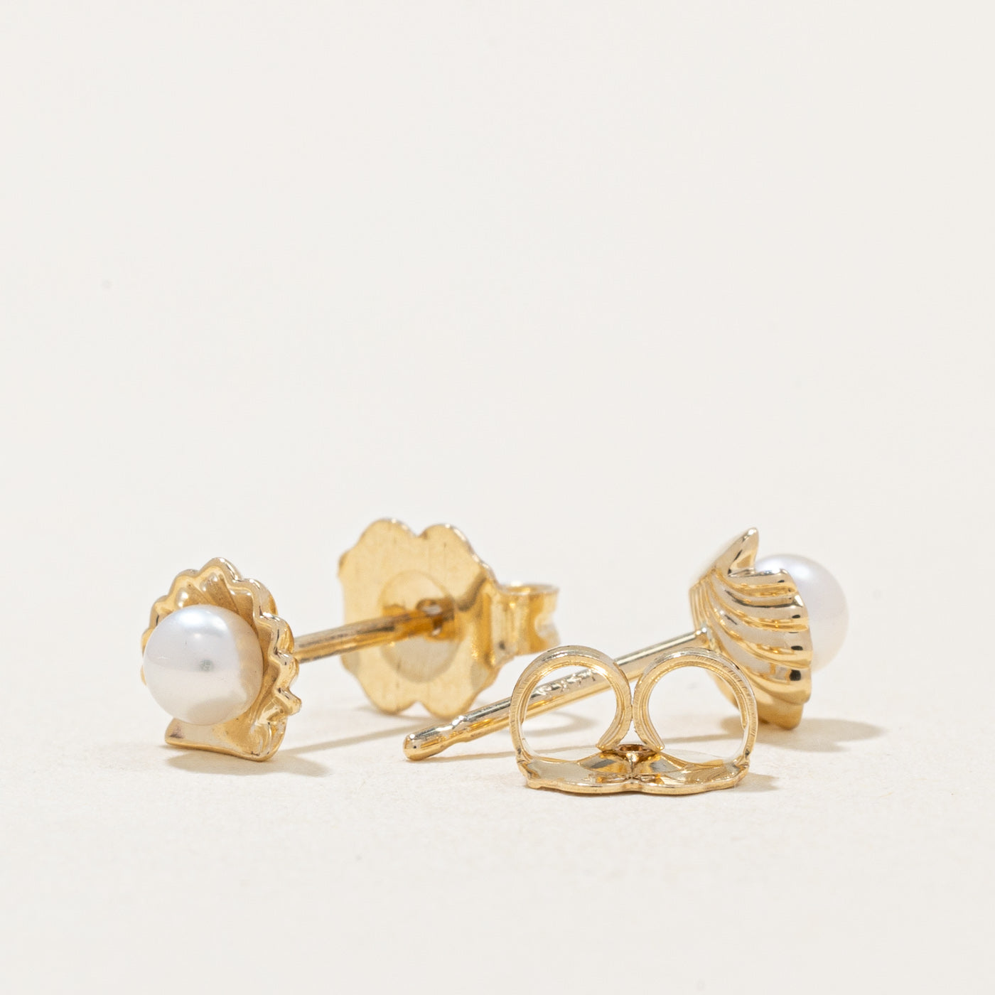 100 Ways' Freshwater Pearl in Shell Stud Earrings