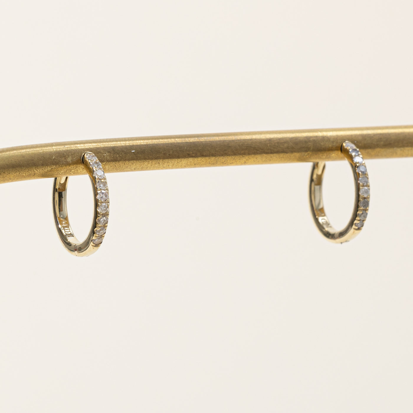 '100 Ways' Yellow Gold Diamond Hoop Earrings 12mm | 0.14ctw |