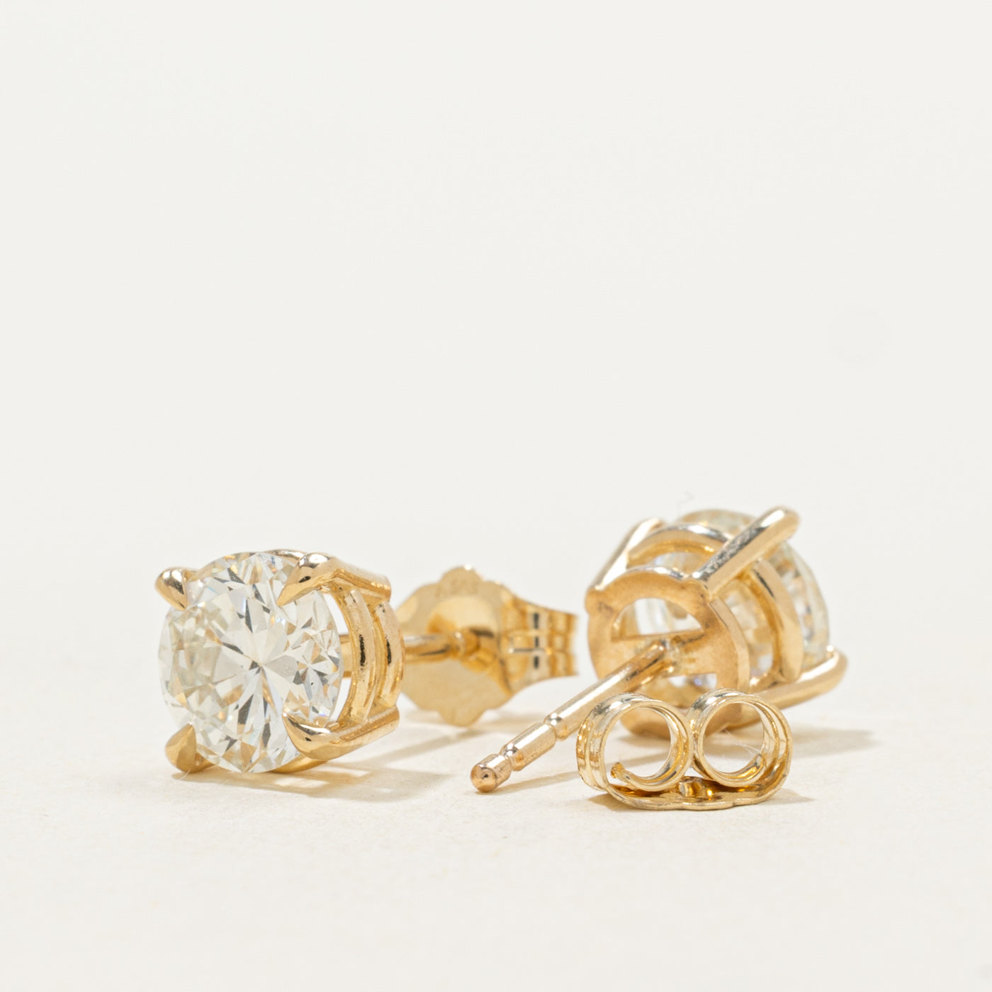'100 Ways' Signature Eagle Claw Transiotional Cut Diamond Stud Earrings | 1.78ctw VS2/SI1 H/I