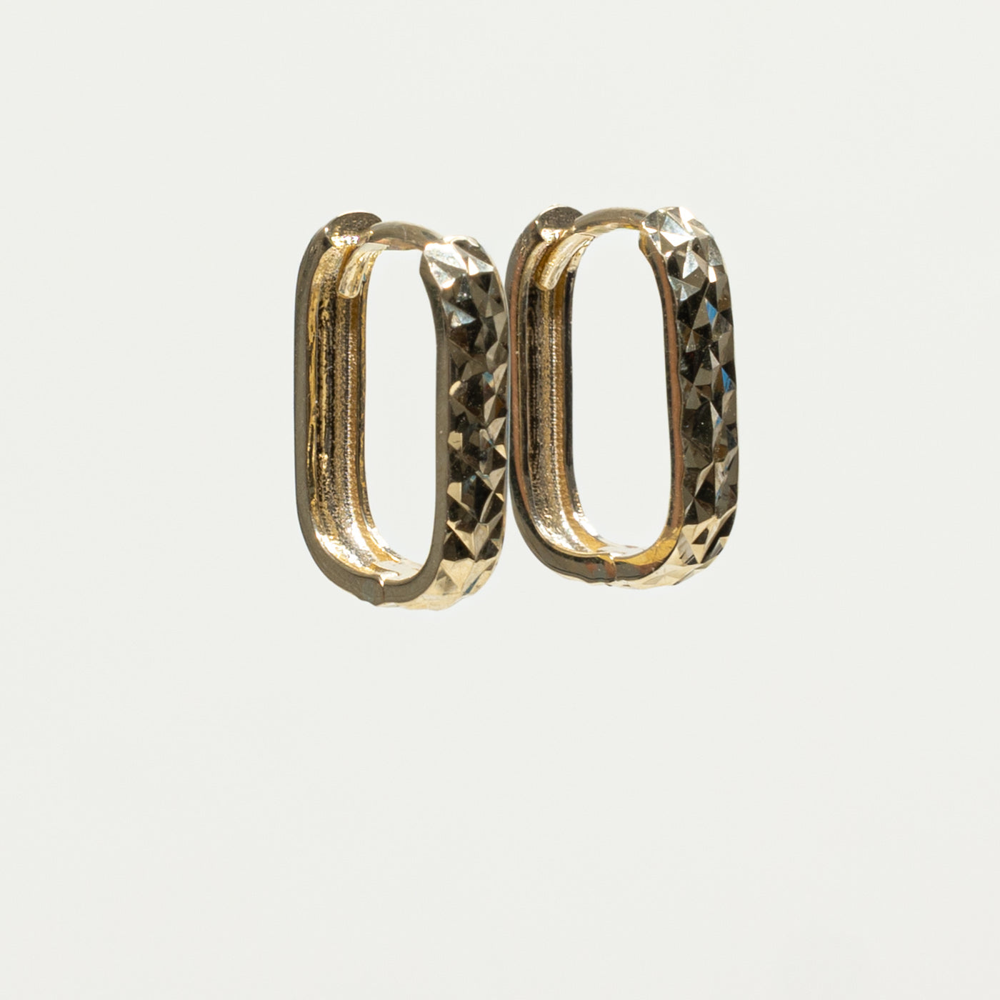 '100 Ways' 10k Yellow Gold Diamond Cut Hoops