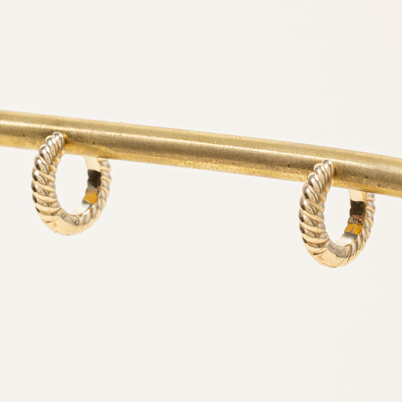 100 Ways' Yellow Gold Huggie Hoop Earrings