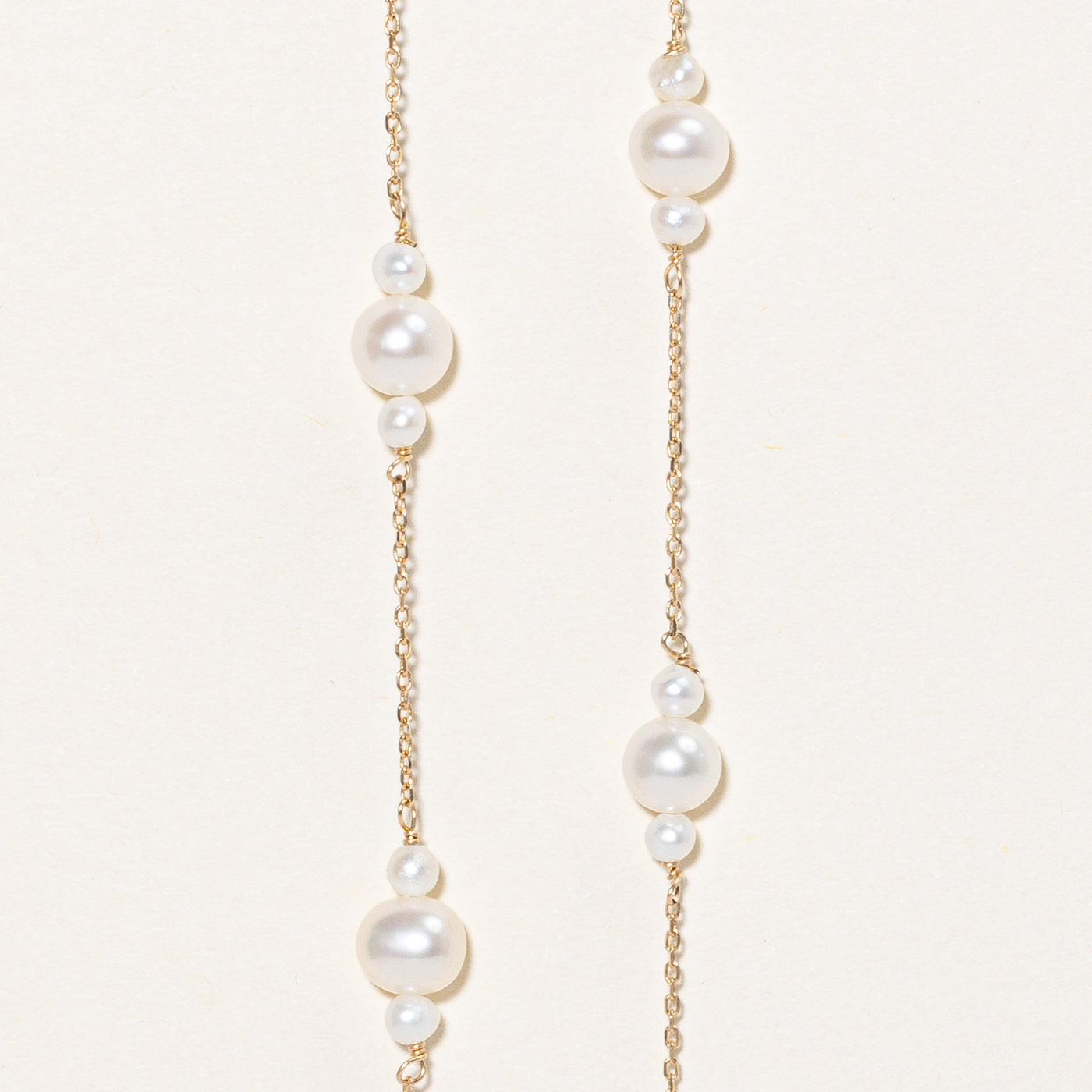 '100 Ways' White Freshwater Pearl Necklace | 16" |