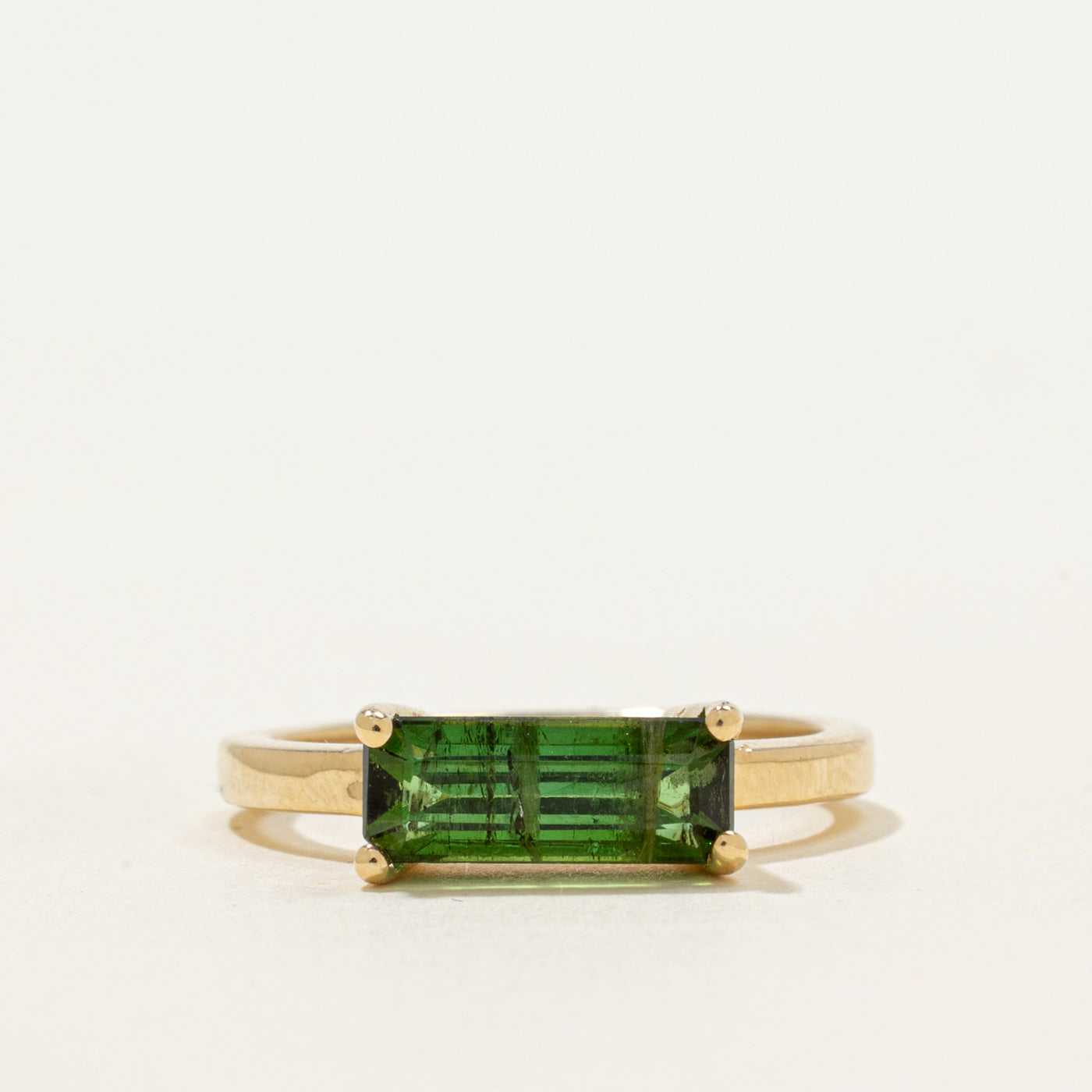 '100 Ways' 14k East West Tourmaline Ring with Diamond Halo | 1.53ct, 0.05ctw | SZ 6