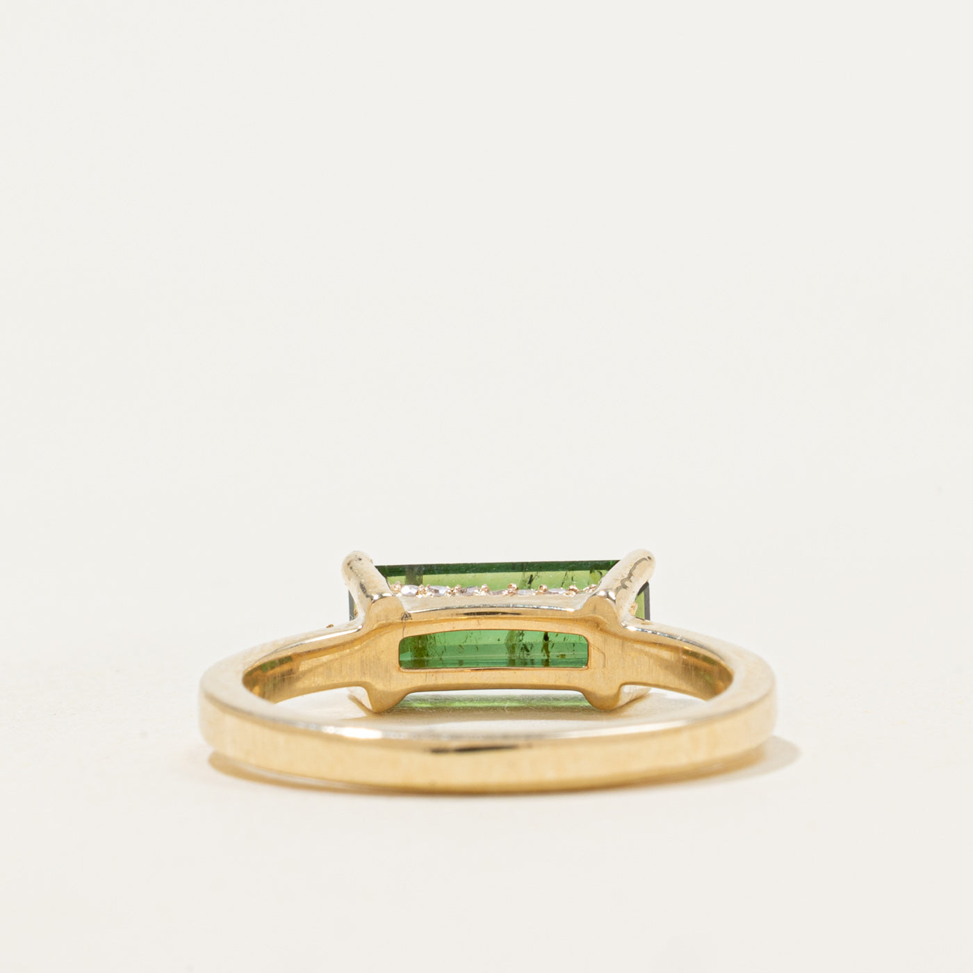 '100 Ways' 14k East West Tourmaline Ring with Diamond Halo | 1.53ct, 0.05ctw | SZ 6