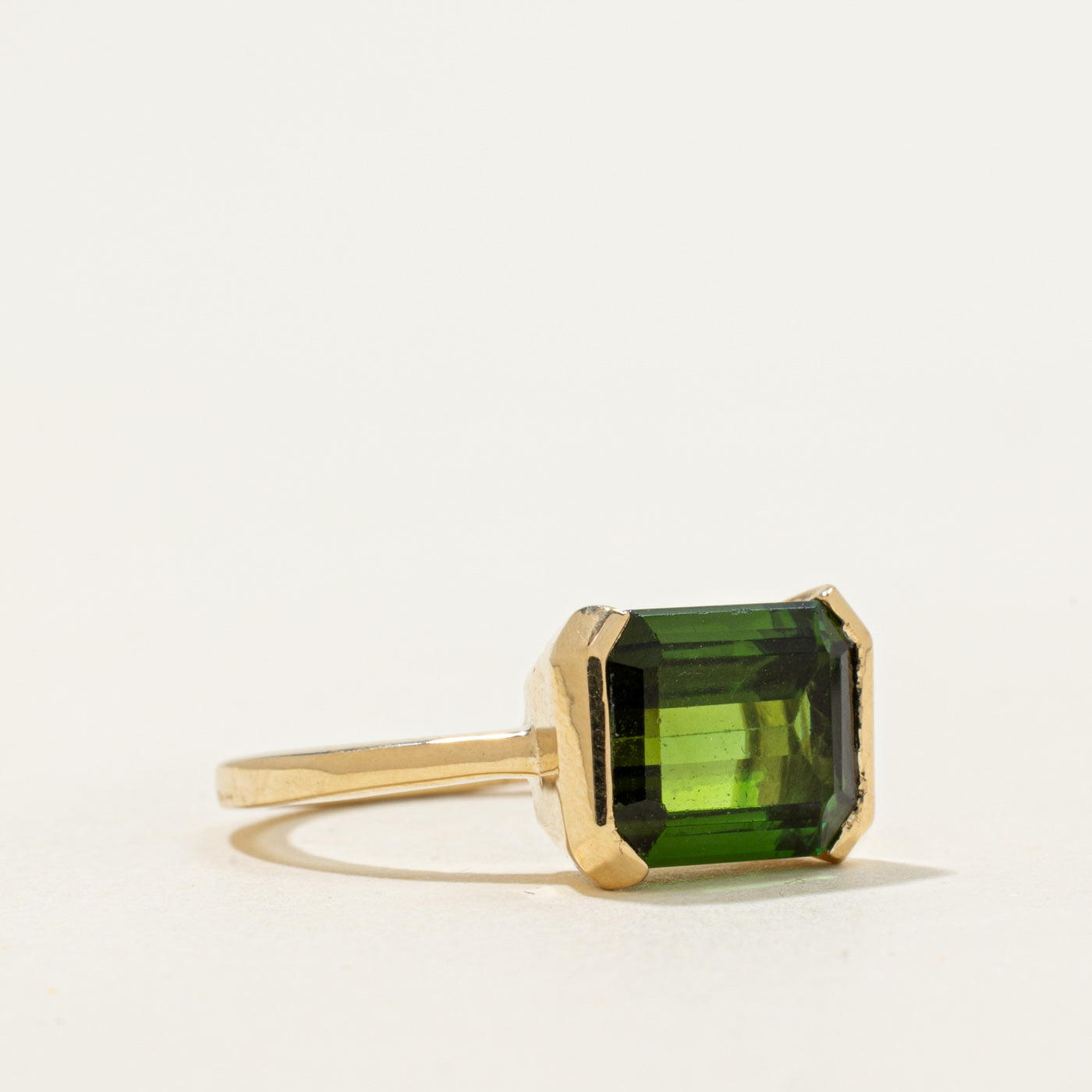 '100 Ways' 14k Yellow Gold Semi Bezel Step Cut Tourmaline | 3.30ct | SZ 6.25