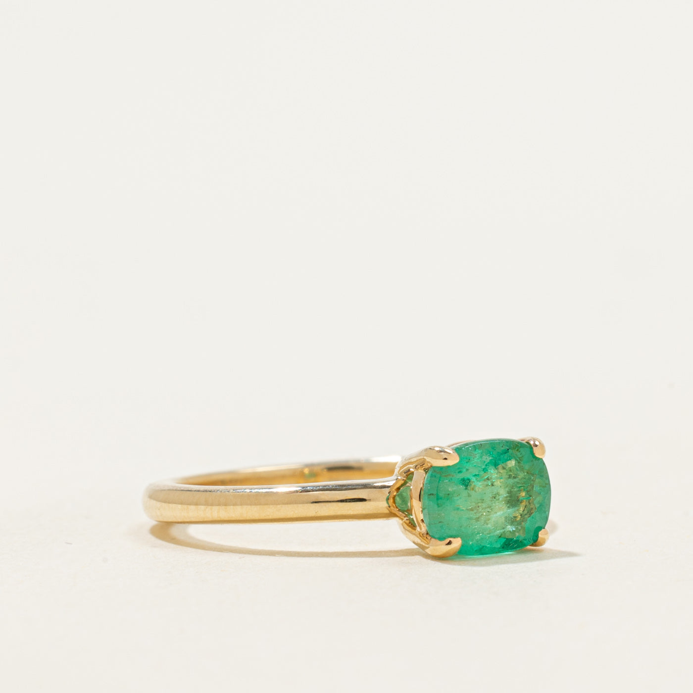 '100 Ways' 14k East West Solitaire Emerald Ring | 1.07ct | SZ 6