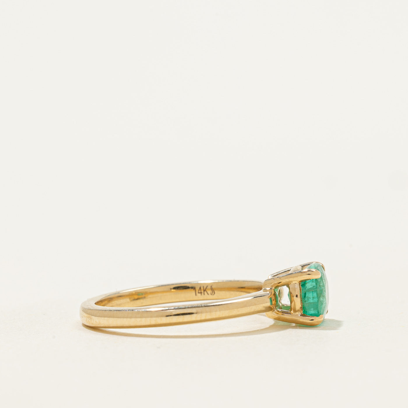 '100 Ways' 14k East West Solitaire Emerald Ring | 1.07ct | SZ 6