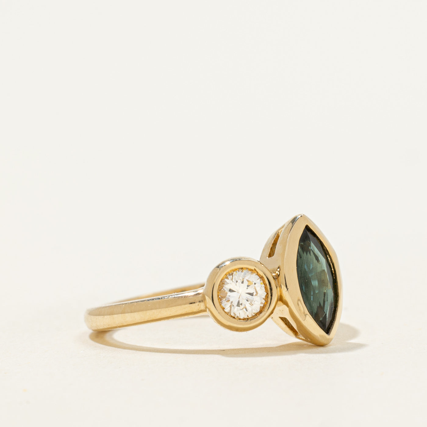 '100 Ways' 14k Diamond & Sapphire Toi et Moi Ring | 0.78ct, 0.24ct | SZ 6.25