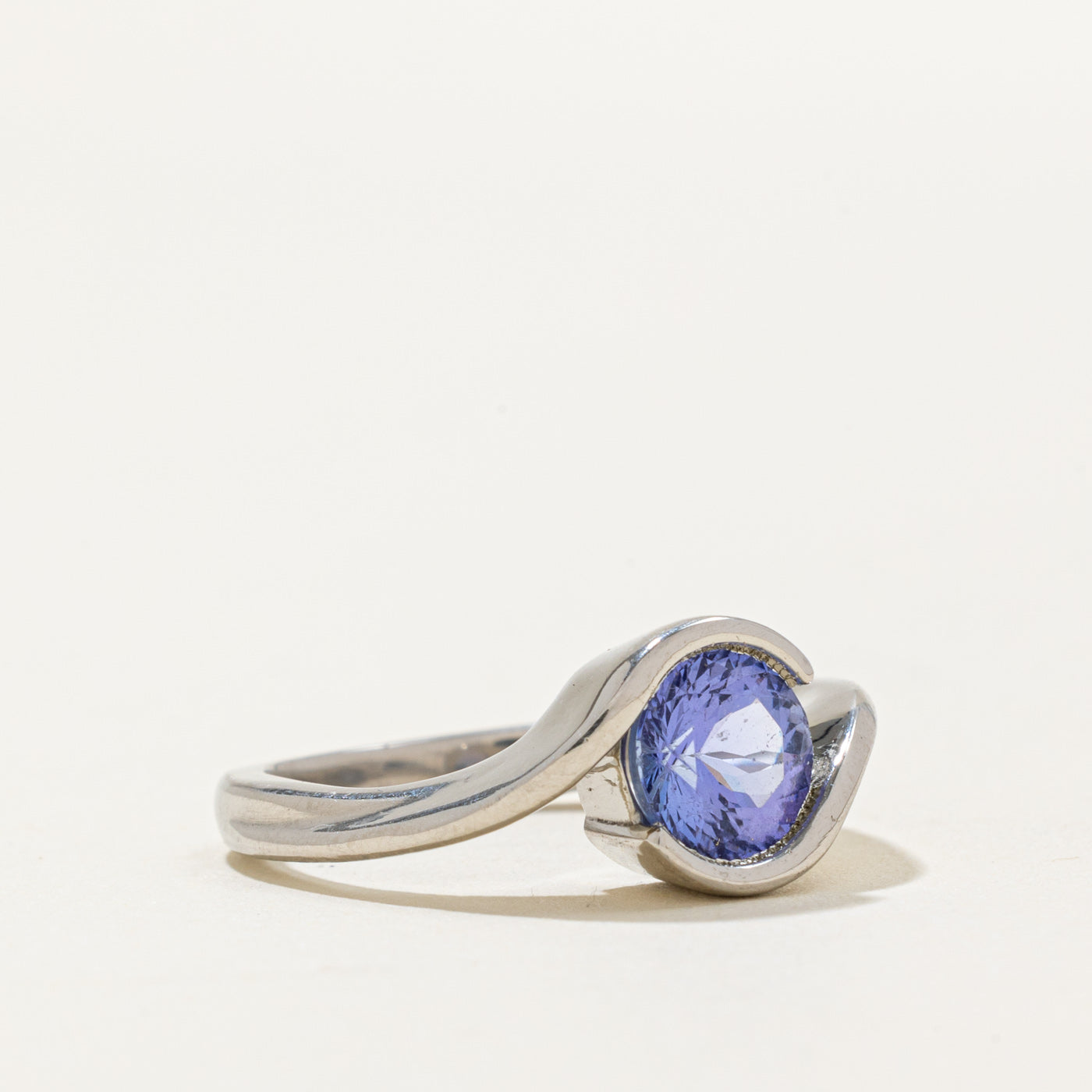 '100 Ways' Platinum Tanzanite Bypass Ring | 1.64ct | SZ 7