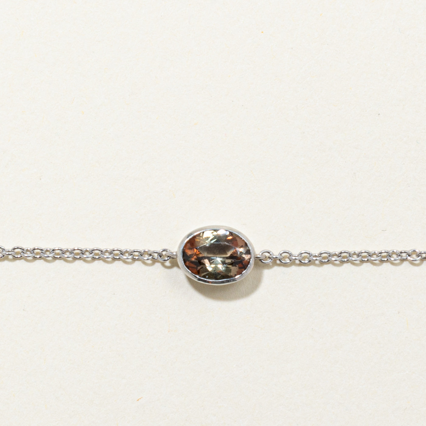 '100 Ways' Platinum Bezel Set Andalusite Bracelet | 7" | 1.38ct