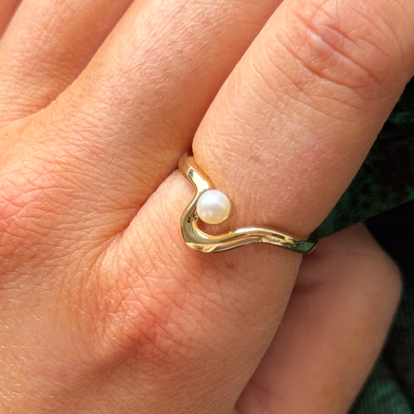 100 Ways' Freshwater Pearl Freeform Ring | SZ 6.5 |