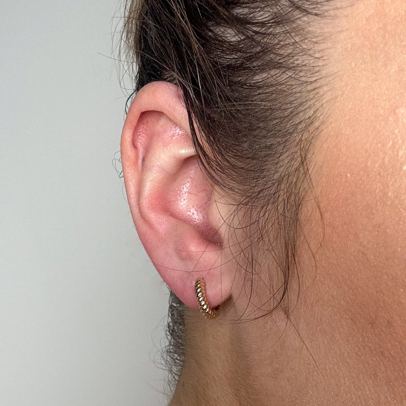 100 Ways' Yellow Gold Huggie Hoop Earrings