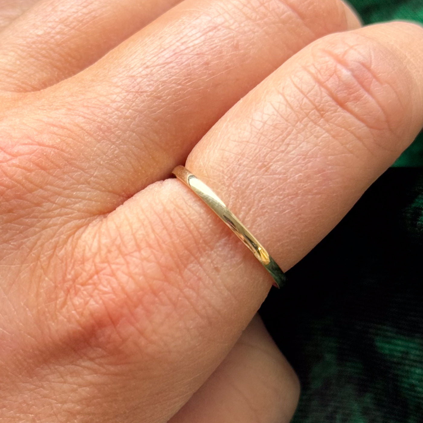 100 Ways' 10k Yellow Gold Dainty Band | 2mm | SZ 7