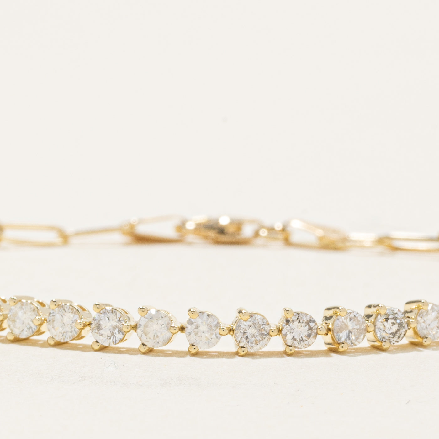 '100 Ways' Paperclip Diamond Tennis Bracelet | 2.25ctw | 7"
