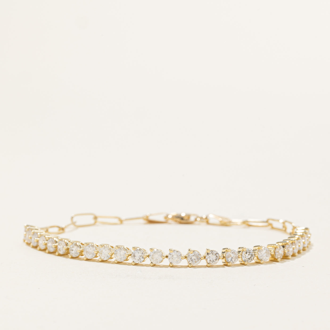 '100 Ways' Paperclip Diamond Tennis Bracelet | 2.25ctw | 7"