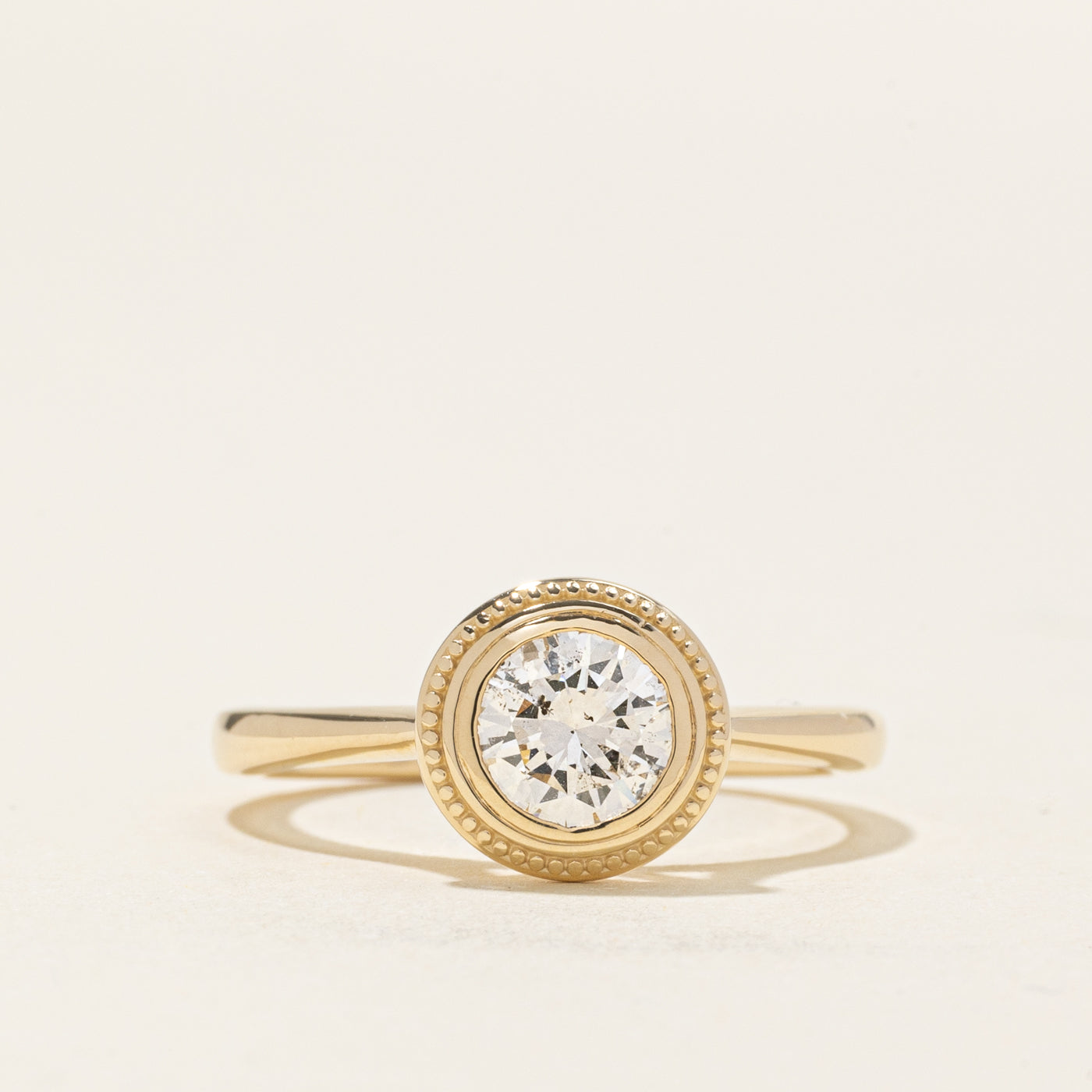 '100 Ways' Solitaire Diamond Milgrain Ring | 0.77ct | SZ 7.25