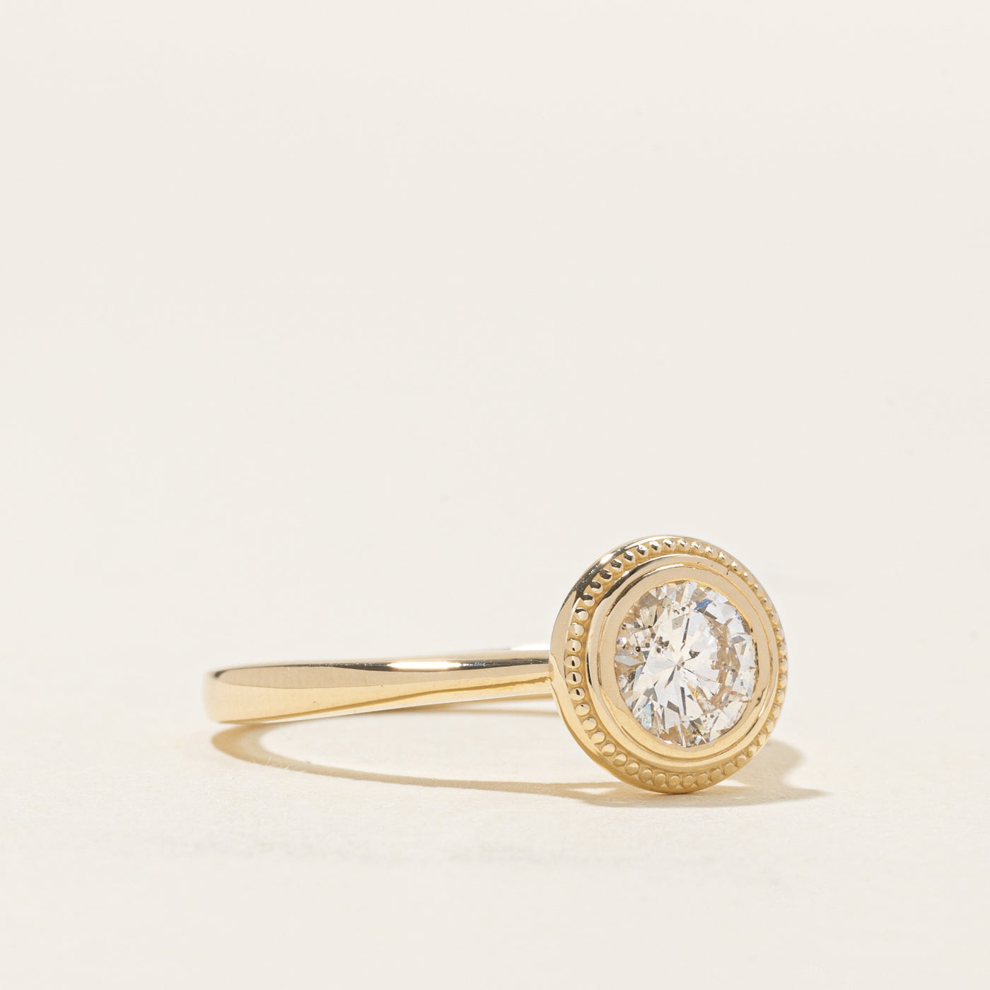 '100 Ways' Solitaire Diamond Milgrain Ring | 0.77ct | SZ 7.25