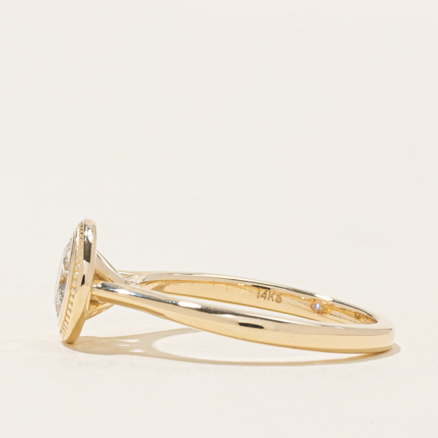 '100 Ways' Solitaire Diamond Milgrain Ring | 0.77ct | SZ 7.25