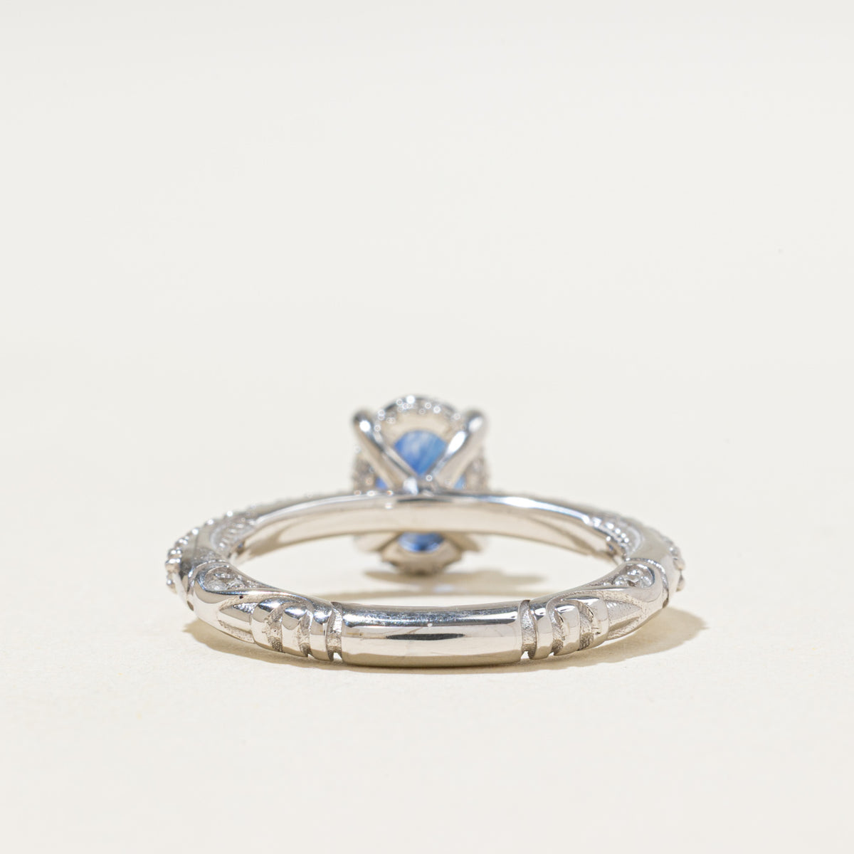 '100 Ways x Anton Pavlenko Design' 14k GIA Sapphire & Diamond Hidden Halo Ring | GIA 1.47ct, 0.30ctw | SZ 7