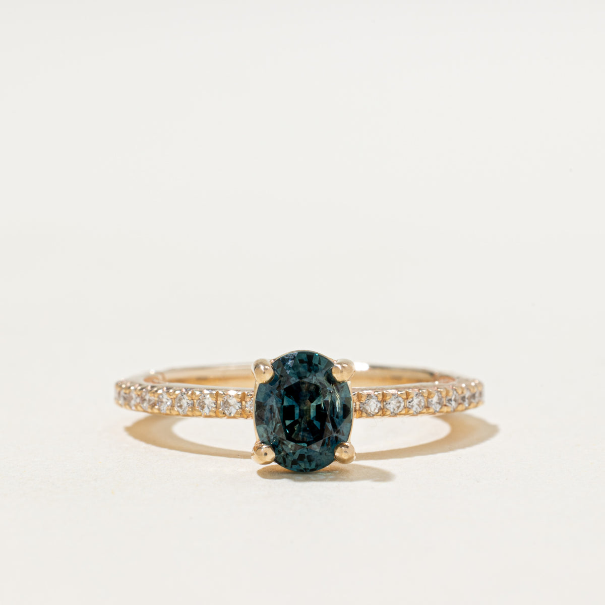 '100 Ways x Anton Pavlenko Design' 14k GIA Sapphire & Diamond Accented Ring | GIA 1.47ct, 0.30ctw | SZ 7