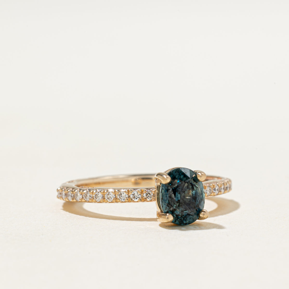 '100 Ways x Anton Pavlenko Design' 14k GIA Sapphire & Diamond Accented Ring | GIA 1.47ct, 0.30ctw | SZ 7