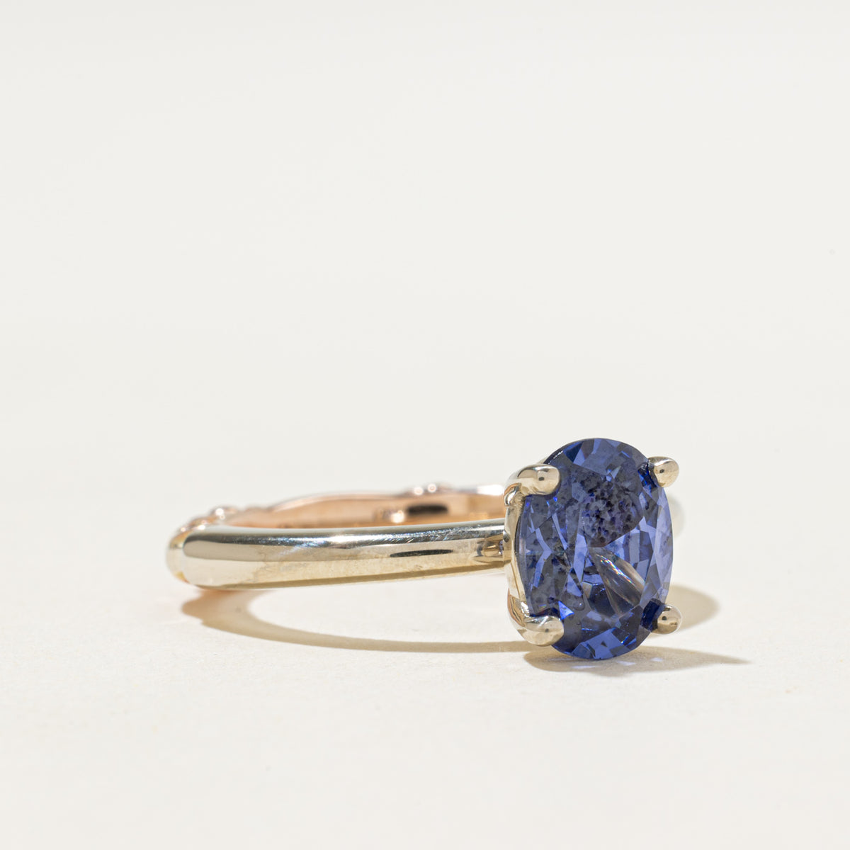 '100 Ways x Anton Pavlenko Design' 14k Two Tone Gold Tanzanite & Diamond Accented Ring | 3.26ct, 0.13ctw | SZ 7